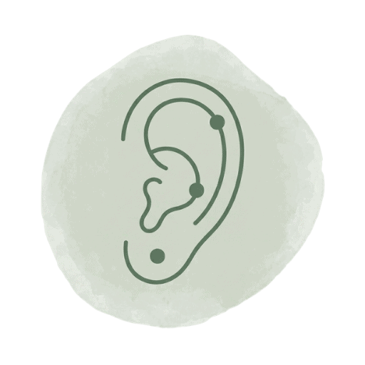 Illustration eines Ohres, symbolisiert Gehör und Ohrgesundheit, ideal für medizinische oder gesundheitsbezogene Inhalte.